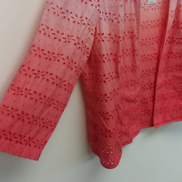 NWT Chico's Coral Fusion Ombre Jacket - Picture 3 of 12